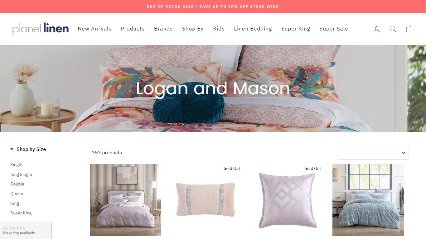 Logan & Mason Quilt Covers - Buy Logan and Mason Online - Planet Linen